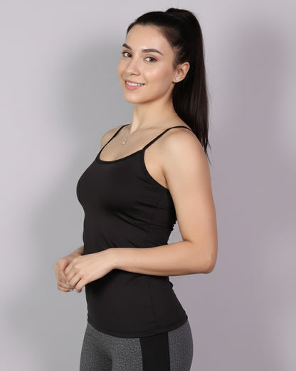 Polera Top De Mujer Sin Mangas Fibra Bambú