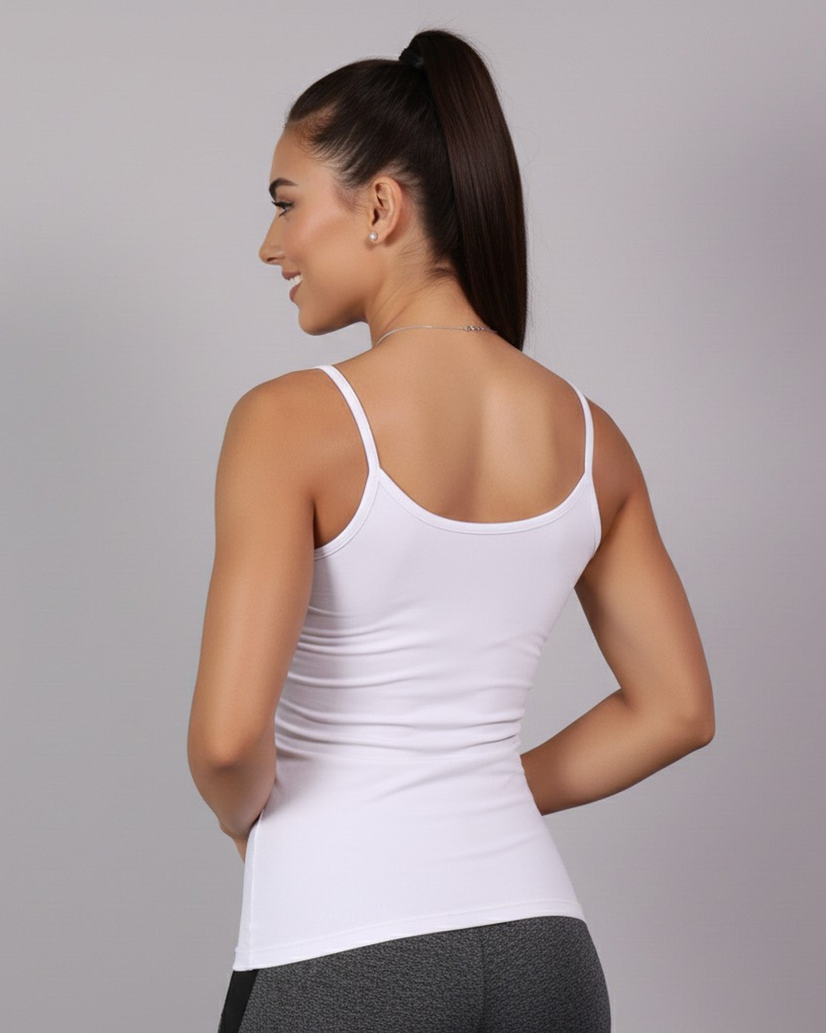 Polera Top De Mujer Sin Mangas Fibra Bambú