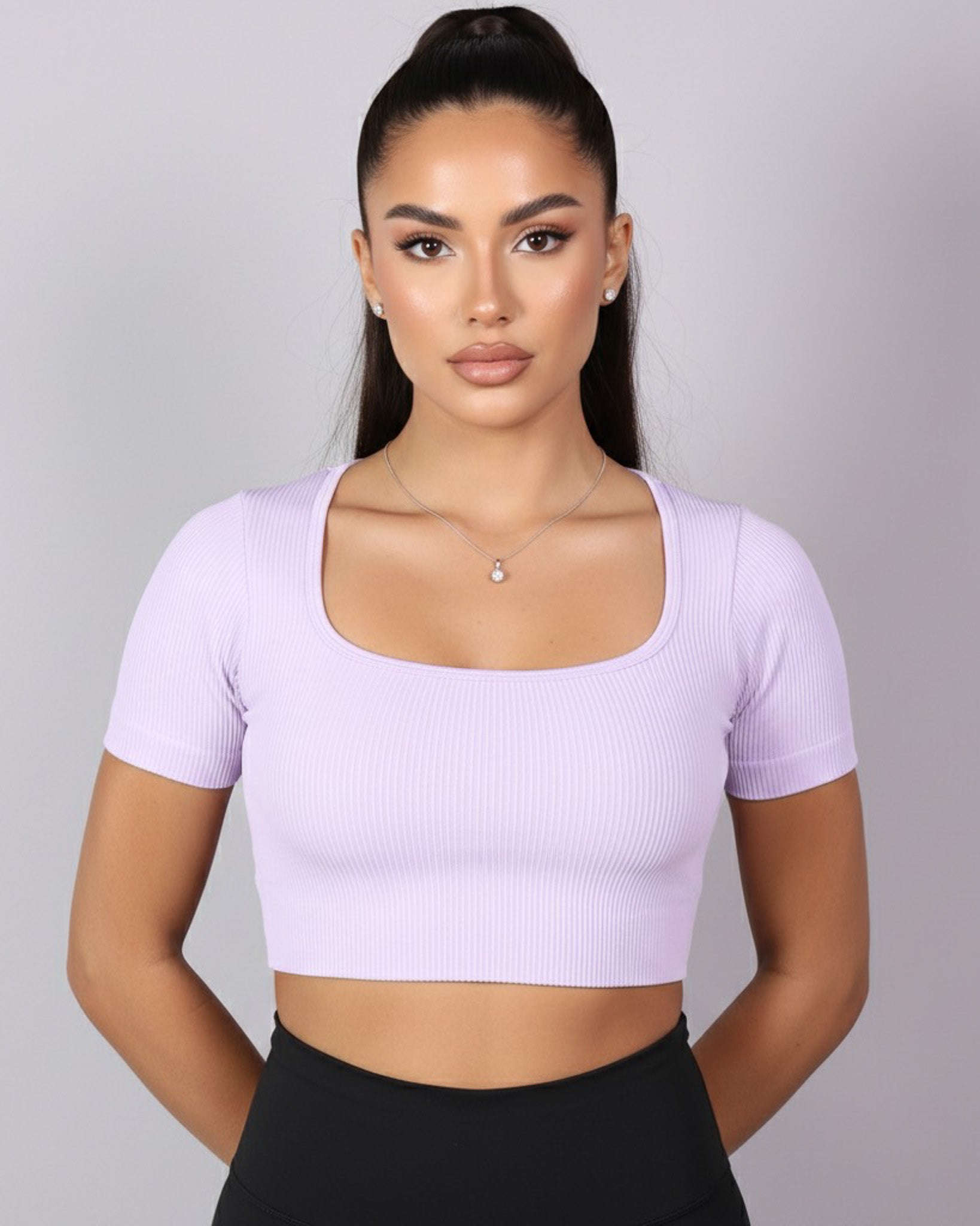 Top Camiseta Deportiva Manga Corta Acanalado Premium Yj195