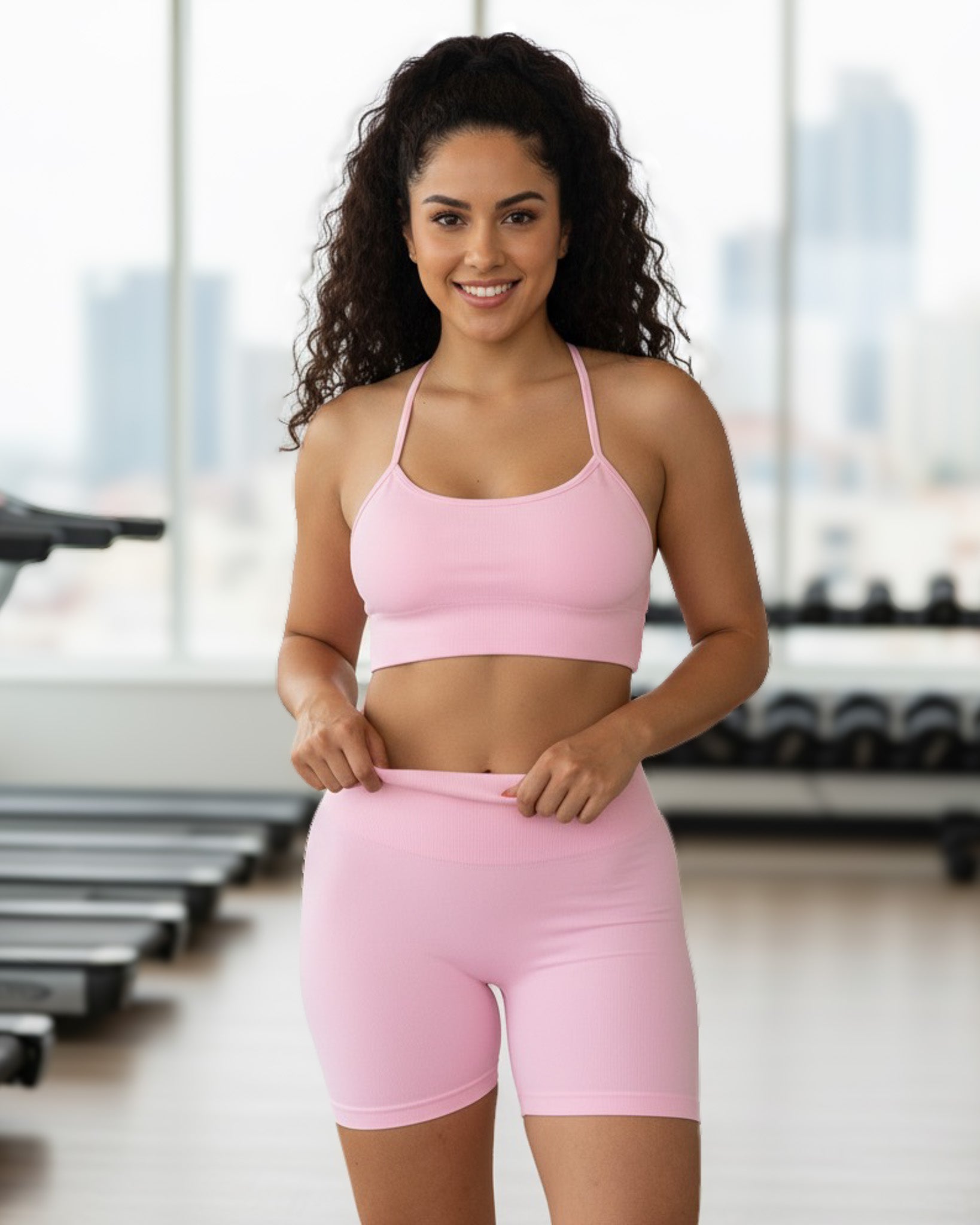 Conjunto Deportivo Mujer Gym Yoga Short Levanta Gluteos - YJ185