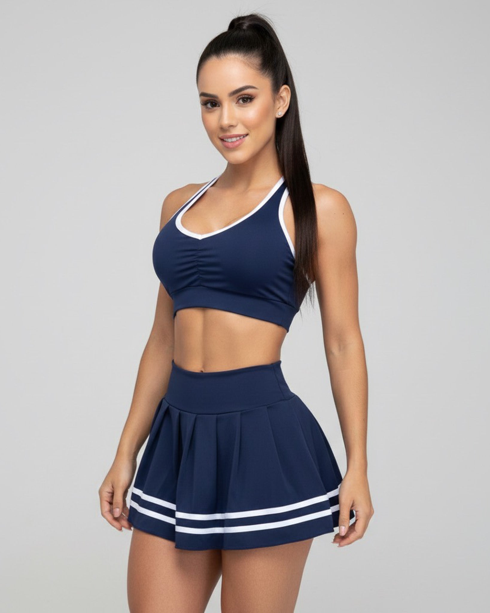 Conjunto Deportivo Peto y Falda Short con Lineas Chic