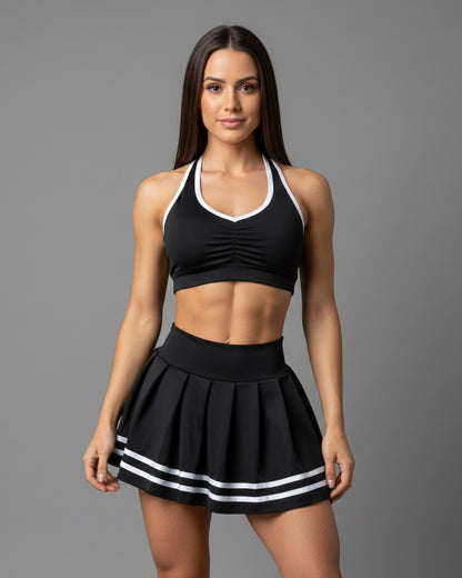 Conjunto Deportivo Peto y Falda Short con Lineas Chic - YK37069