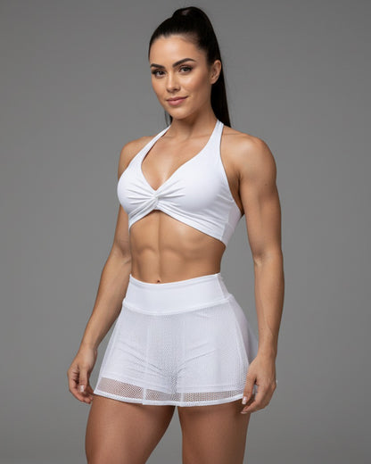 Conjunto Deportivo Peto y Falda Short con Malla