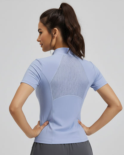 Polera Deportiva Antitranspirante con Cierre Delantero - JYT015