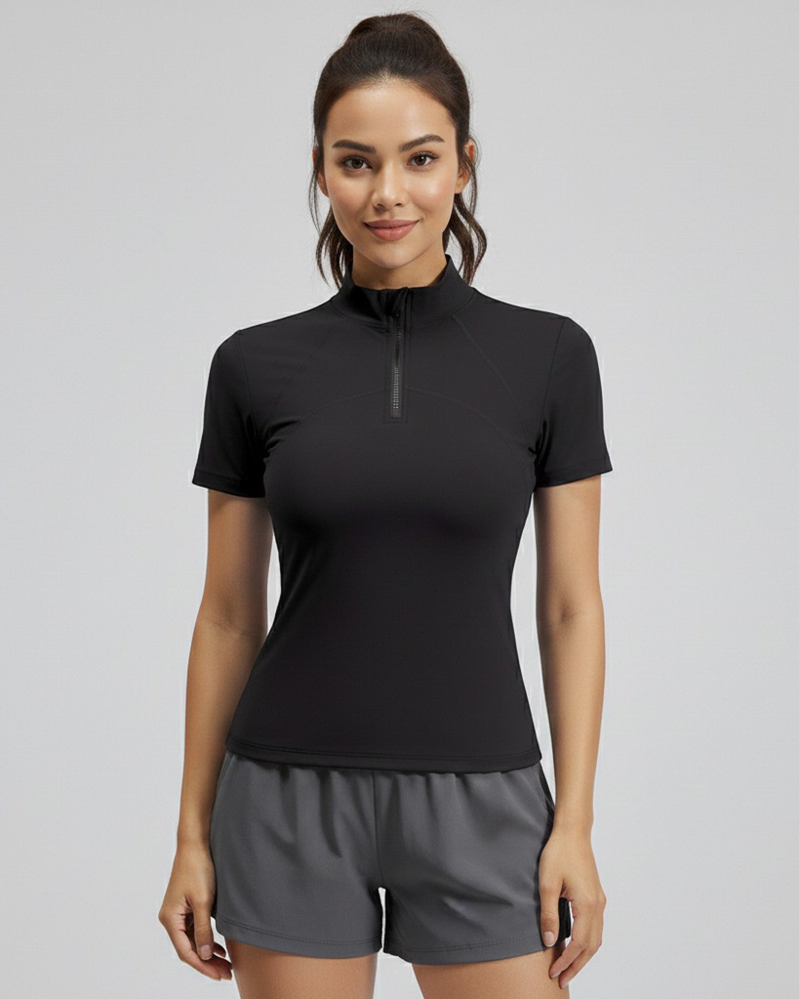 Polera Deportiva Antitranspirante con Cierre Delantero - JYT015