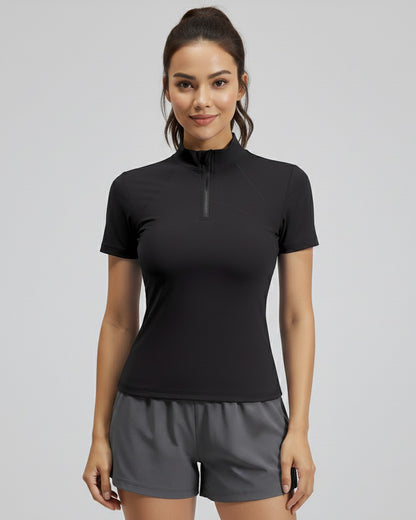 Polera Deportiva Antitranspirante con Cierre Delantero - JYT015