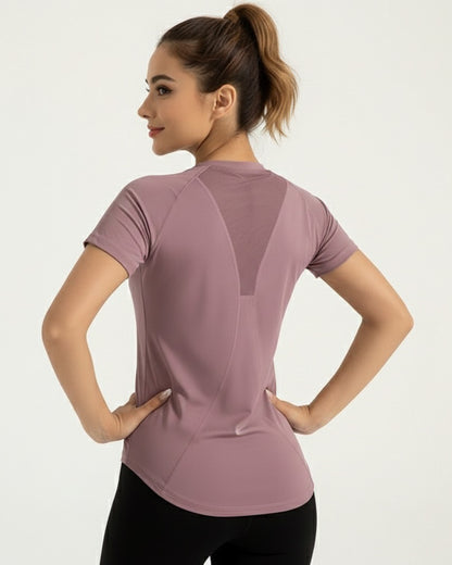 Polera Clasica Mujer Mangas Cortas Con Detalle Espalda - JYT019