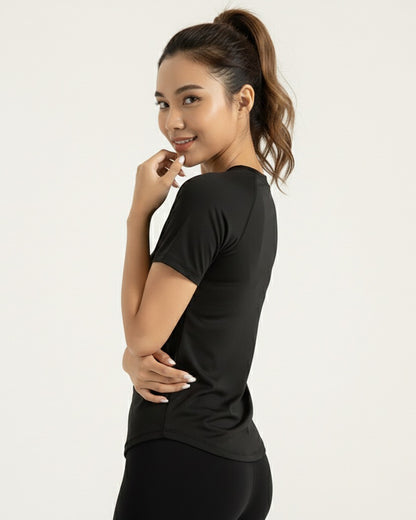 Polera Clasica Mujer Mangas Cortas Con Detalle Espalda - JYT019