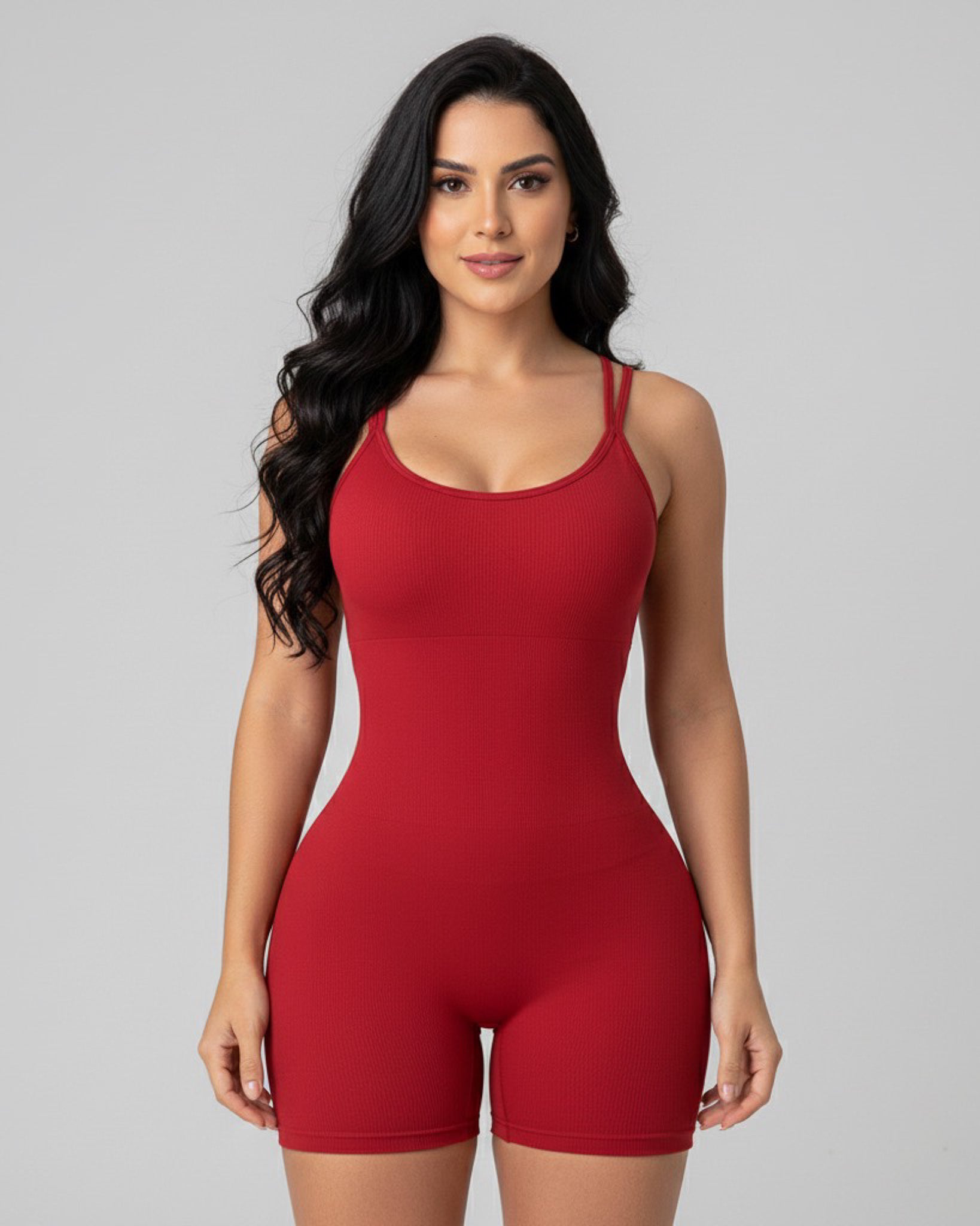 Enterizo Deportivo Con Push Up y Tirante Cruzado en Espalda - YJ288