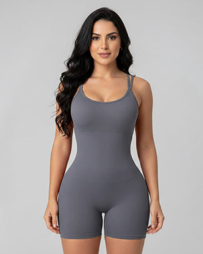 Enterizo Deportivo Con Push Up y Tirante Cruzado en Espalda - YJ288