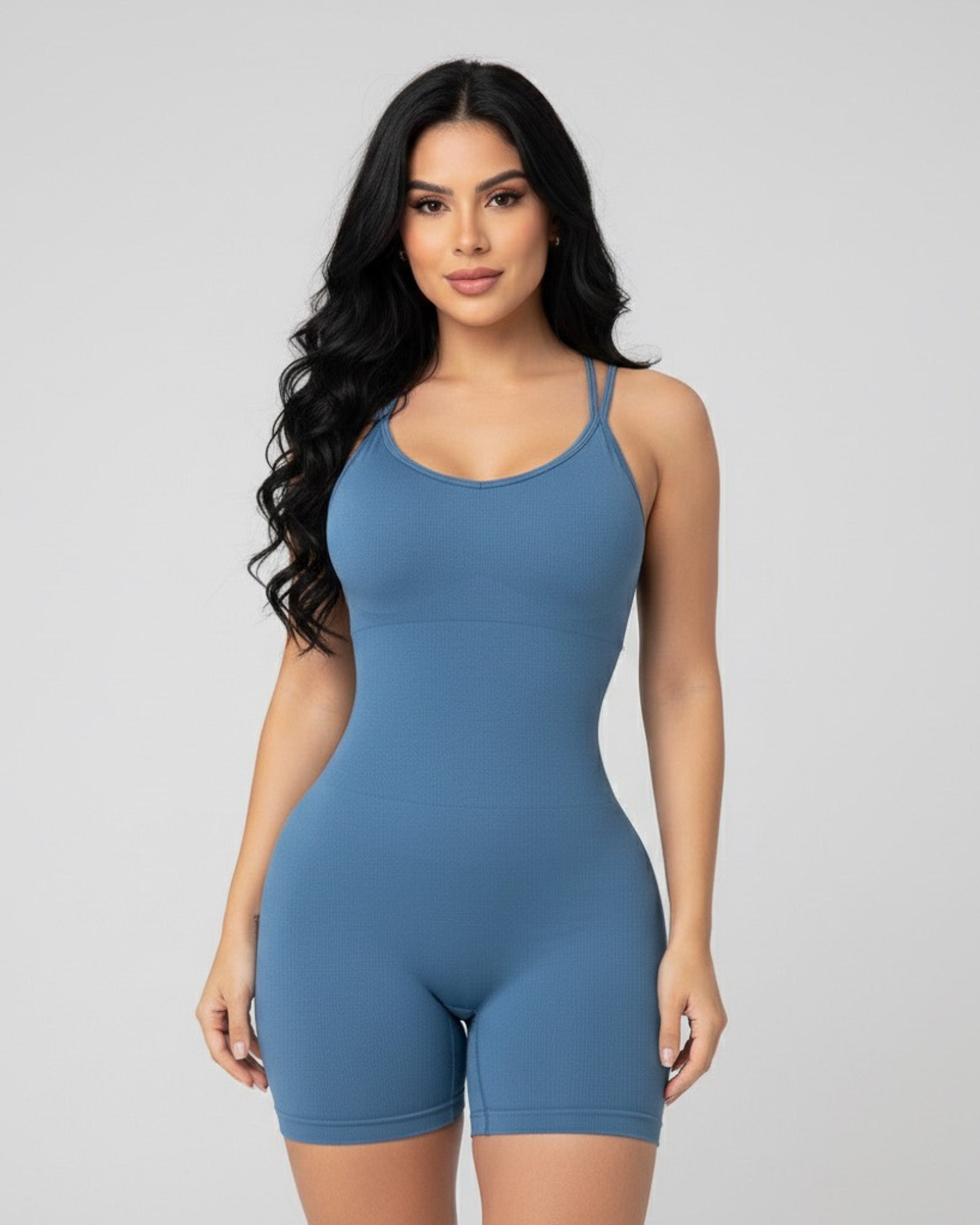 Enterizo Deportivo Con Push Up y Tirante Cruzado en Espalda - YJ288