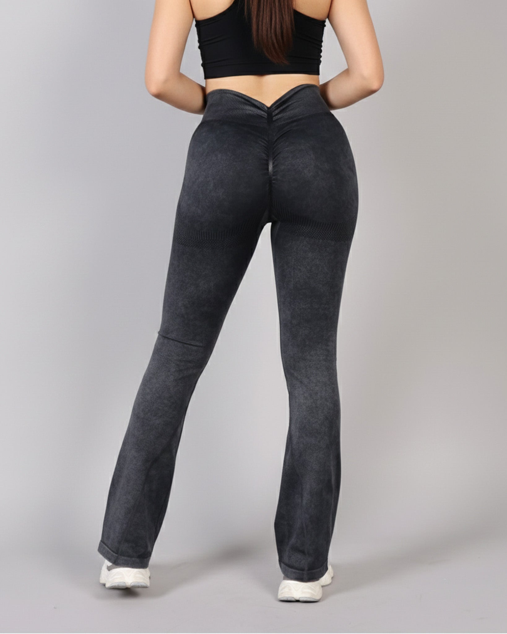 Calza Flare Mujer con Corte en V y  Push Up Moldeadora - YJ290