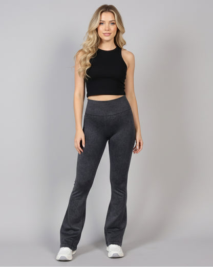 Calza Flare Mujer con Corte en V y  Push Up Moldeadora - YJ290