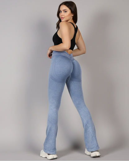 Calza Flare Mujer con Corte en V y  Push Up Moldeadora - YJ290