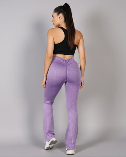 Calza Flare Mujer con Corte en V y  Push Up Moldeadora - YJ290
