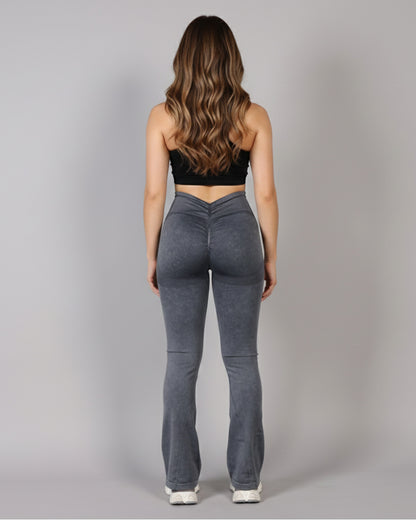 Calza Flare Mujer con Corte en V y  Push Up Moldeadora - YJ290
