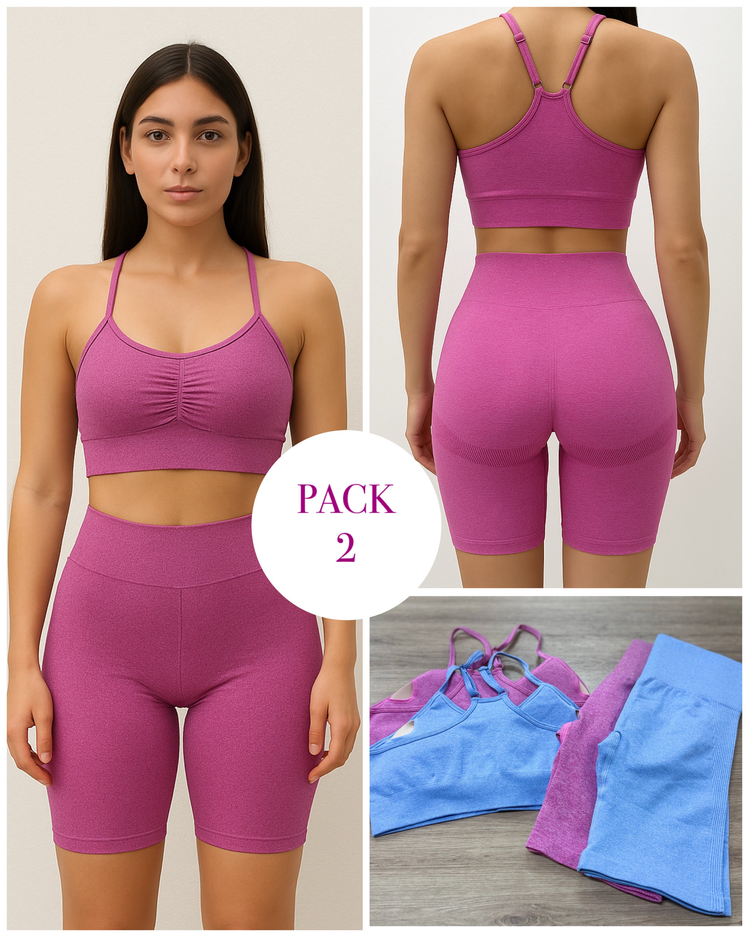PACK 2 Conjunto Corto Perfect Push Up y Tira - 580D