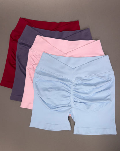 Short Deportivo Seamless Push Up Pretina V Mujer - YJ324