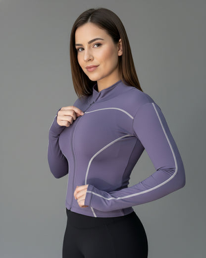 Chaqueta Deportiva Corte Ajustado For Mujer Estiliza - JC059018