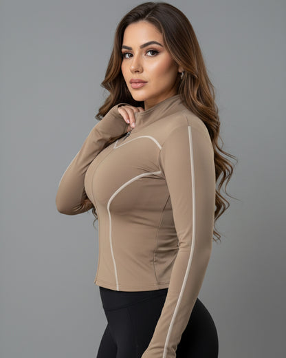 Chaqueta Deportiva Corte Ajustado For Mujer Estiliza - JC059018