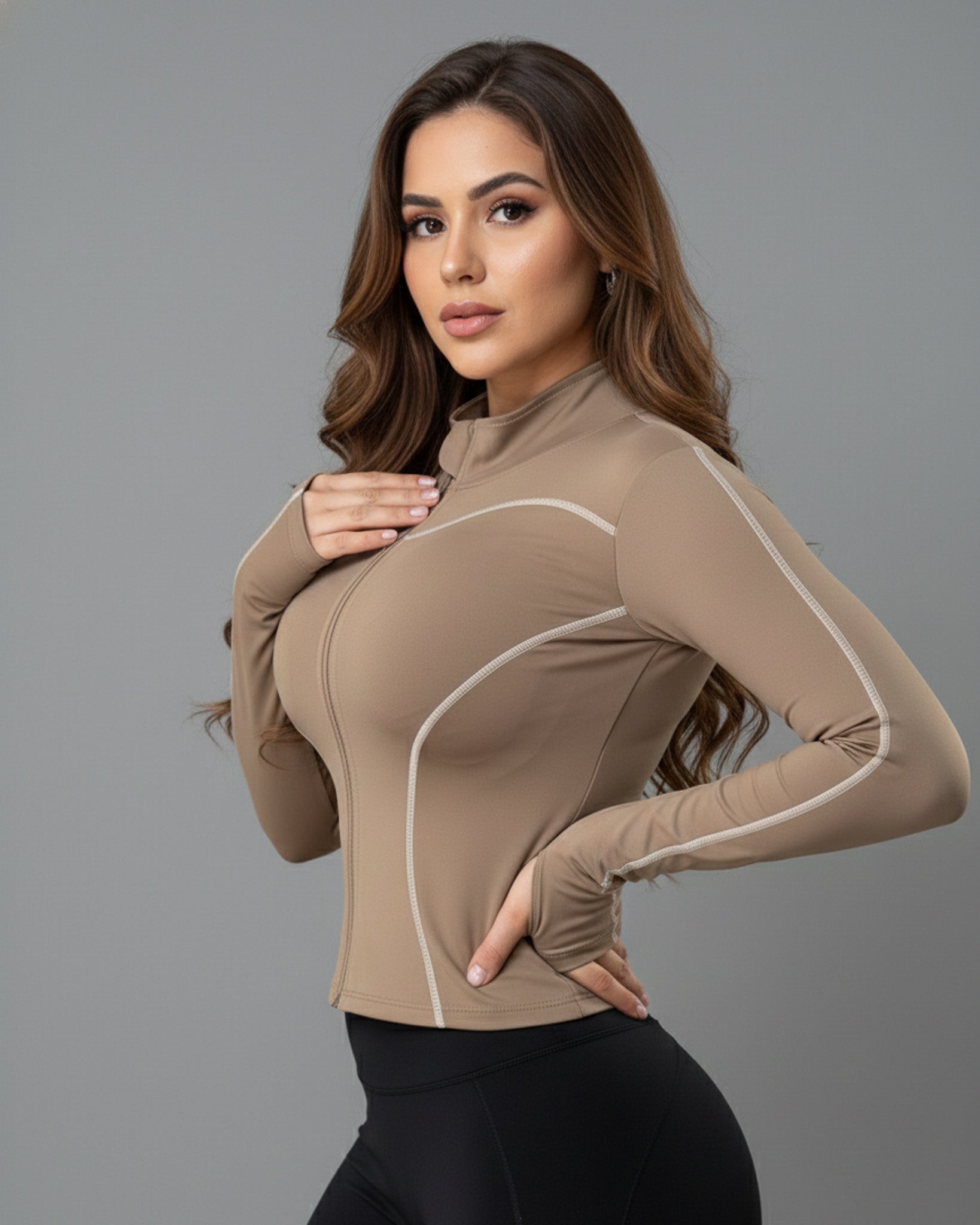 Chaqueta Deportiva Corte Ajustado For Mujer Estiliza - JC059018