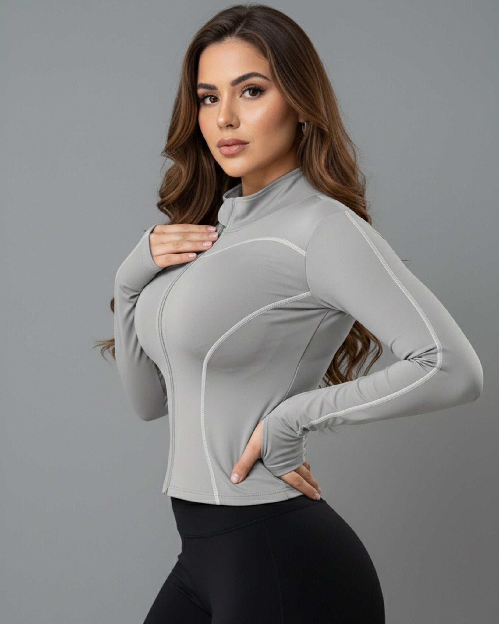 Chaqueta Deportiva Corte Ajustado For Mujer Estiliza - JC059018