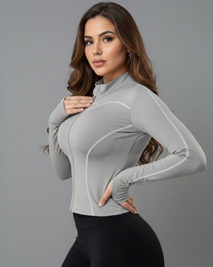 Chaqueta Deportiva Corte Ajustado For Mujer Estiliza - JC059018