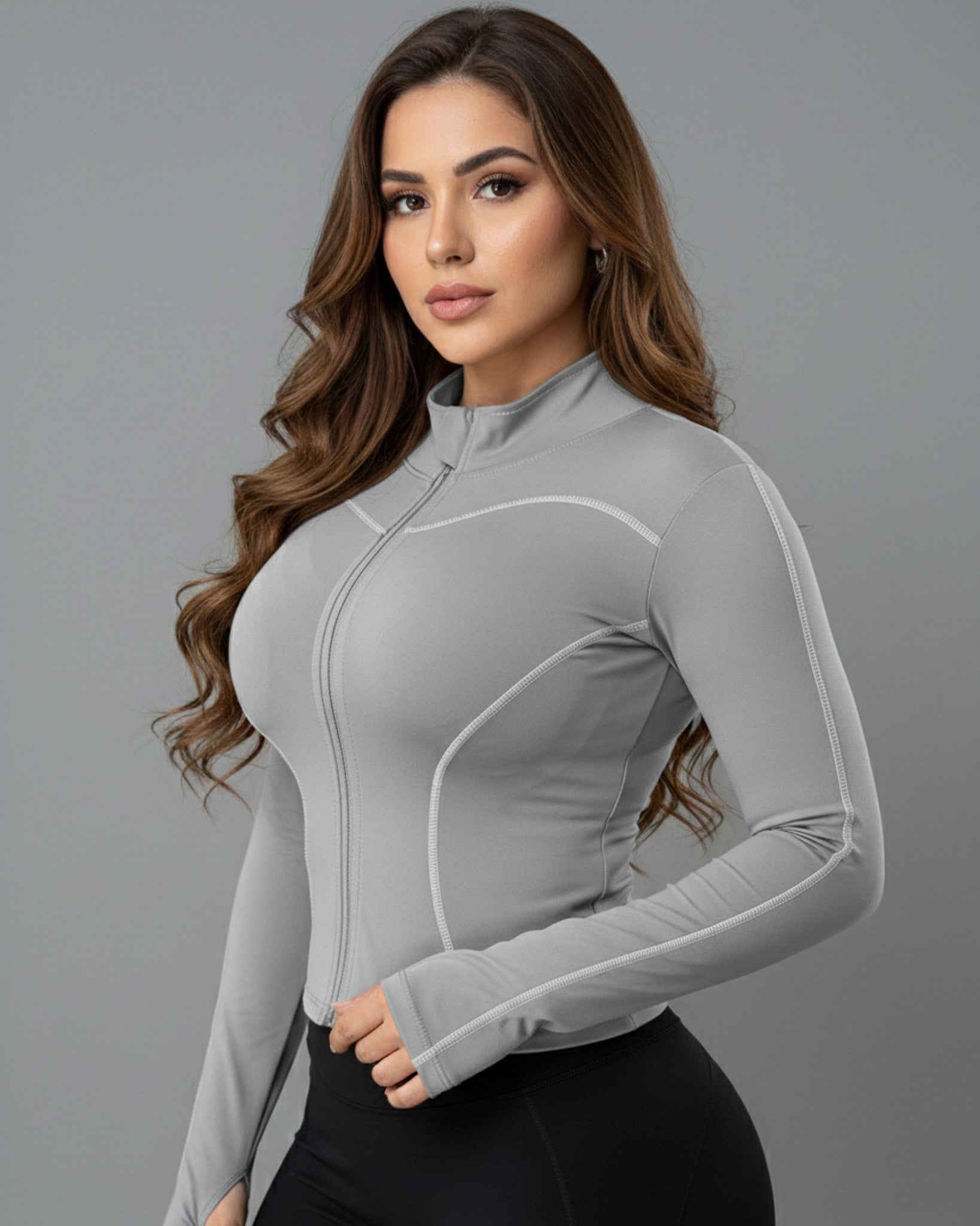 Chaqueta Deportiva Corte Ajustado For Mujer Estiliza - JC059018