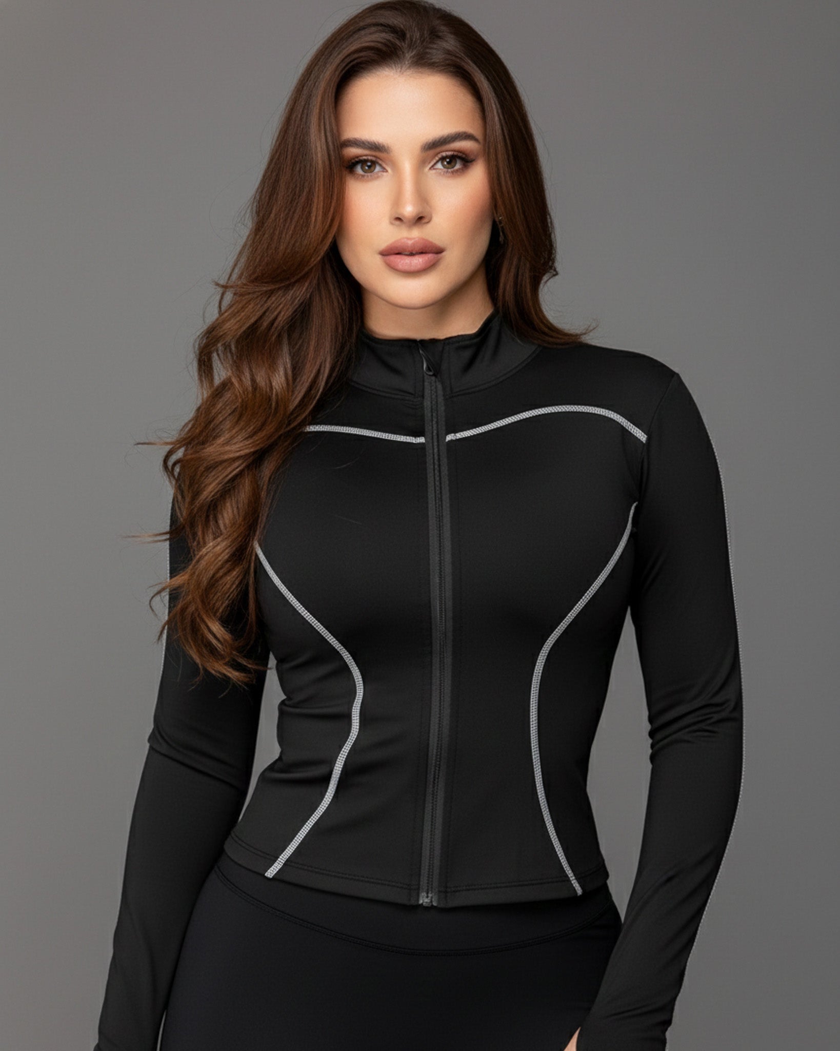 Chaqueta Deportiva Corte Ajustado For Mujer Estiliza - JC059018