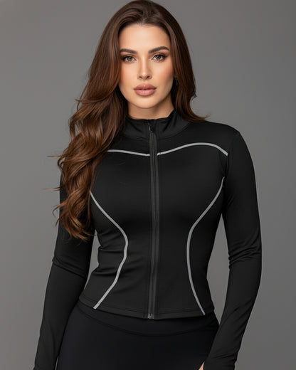 Chaqueta Deportiva Corte Ajustado For Mujer Estiliza - JC059018