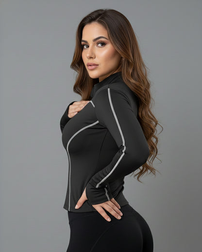 Chaqueta Deportiva Corte Ajustado For Mujer Estiliza - JC059018