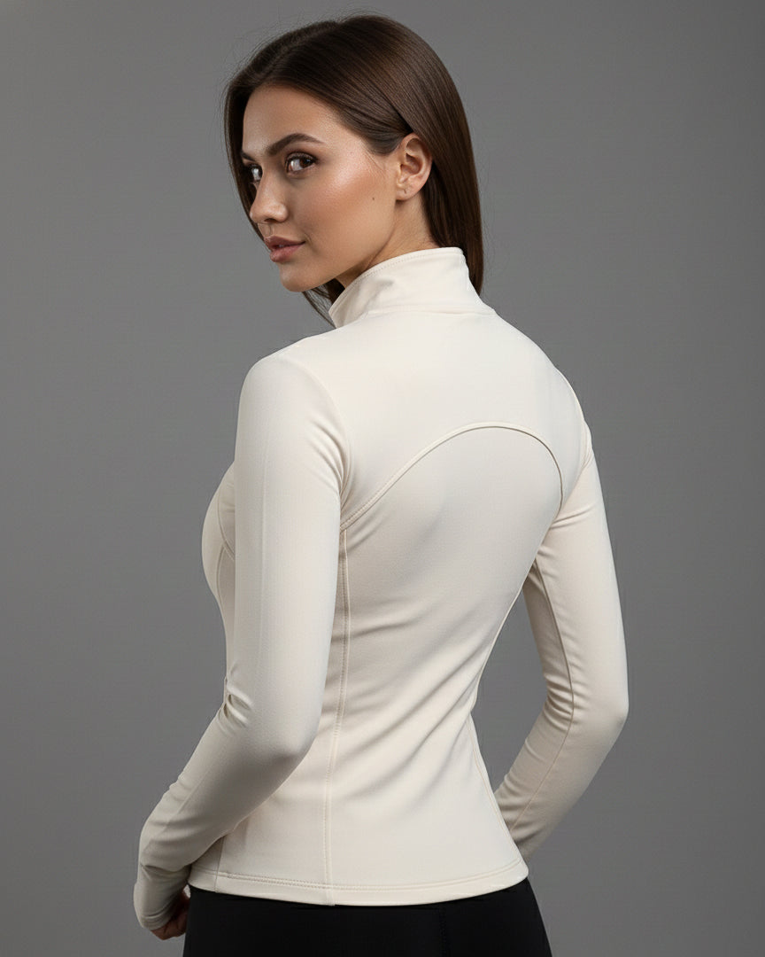 Chaqueta Deportiva Mujer Ajustada Gym Fitness con Bolsillos - JC059019