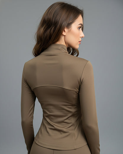 Chaqueta Deportiva Mujer Ajustada Gym Fitness con Bolsillos - JC059019