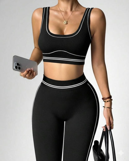 Conjunto de 2 Piezas Deportivo Para Mujer Fitness Ajustado - YK37143