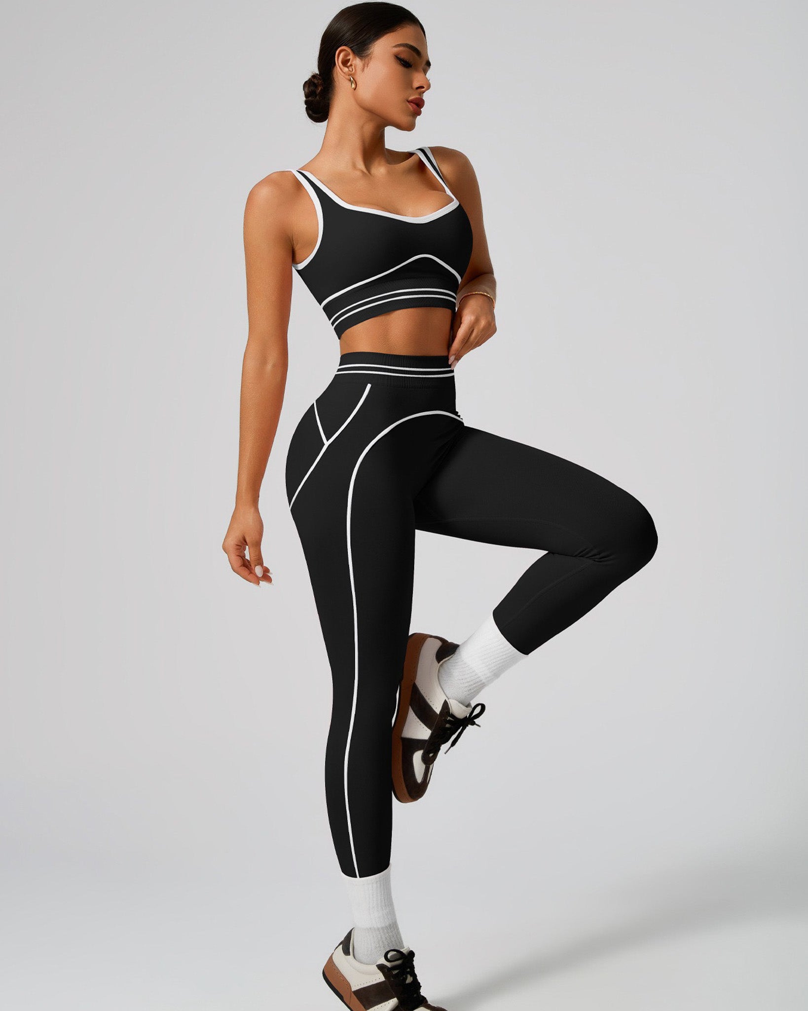 Conjunto de 2 Piezas Deportivo Para Mujer Fitness Ajustado - YK37143