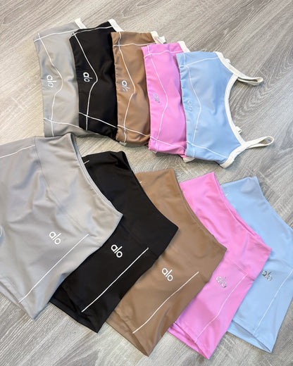 Conjunto Deportivo Mujer Top y Short Silueta Activa Premium - YJ250