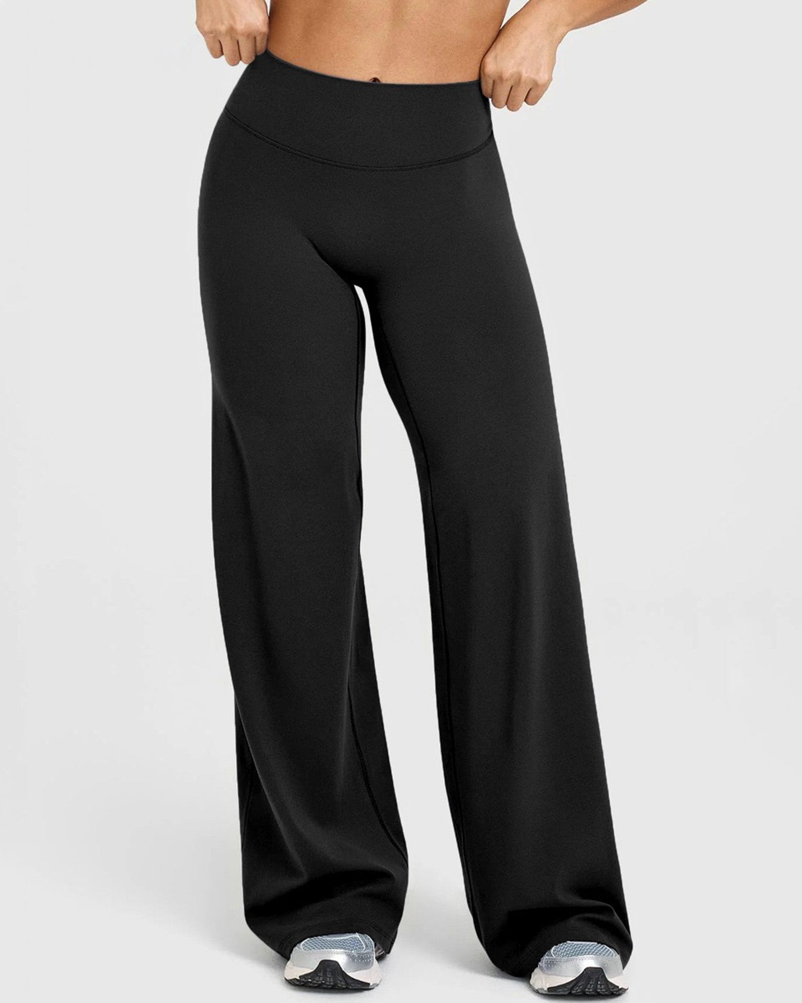 Pantalon Palazzo de Tiro Alto Elasticado For Mujer