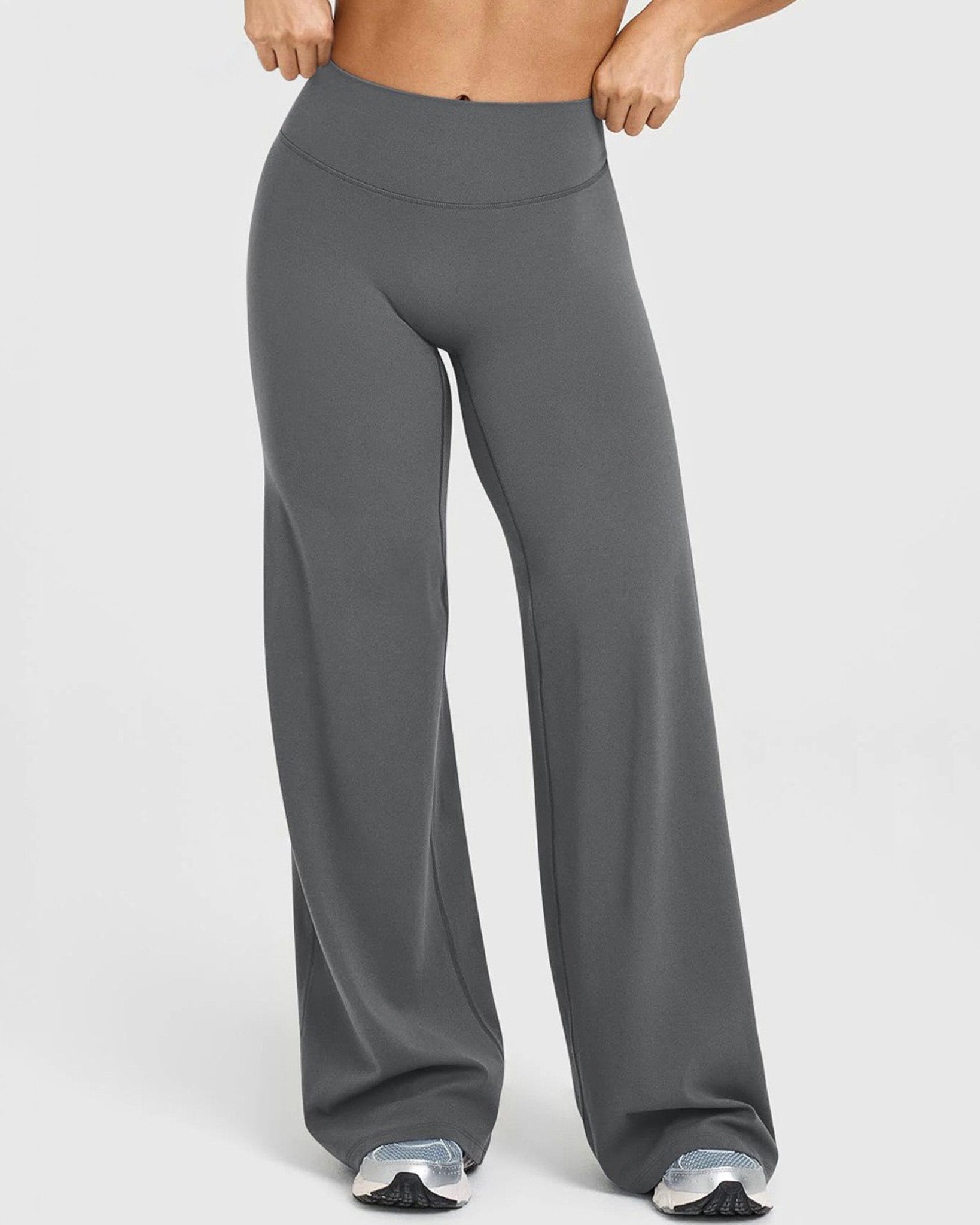 Pantalon Palazzo de Tiro Alto Elasticado For Mujer