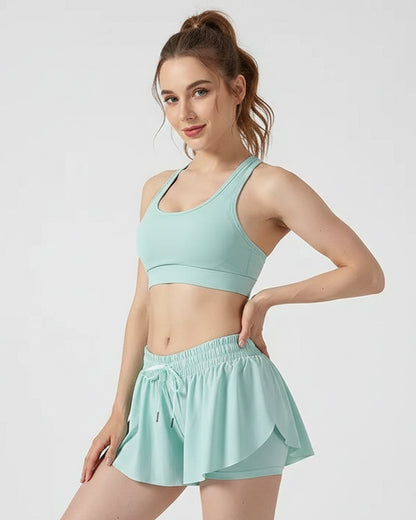 Short Doble Deportivo Para Dama Fitness - YK37147