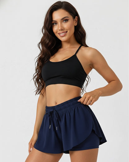 Short Doble Deportivo Para Dama Fitness - YK37147