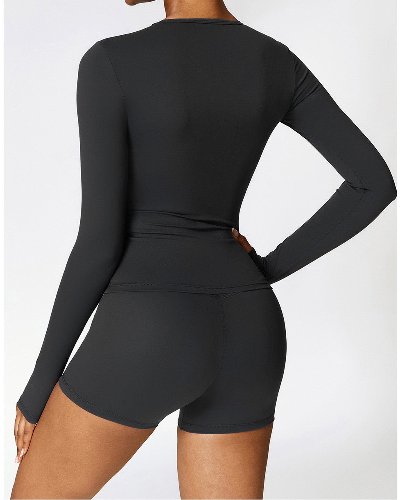 Polera Deportiva Slim Fit Manga Larga - Silueta Modeladora - YJ305