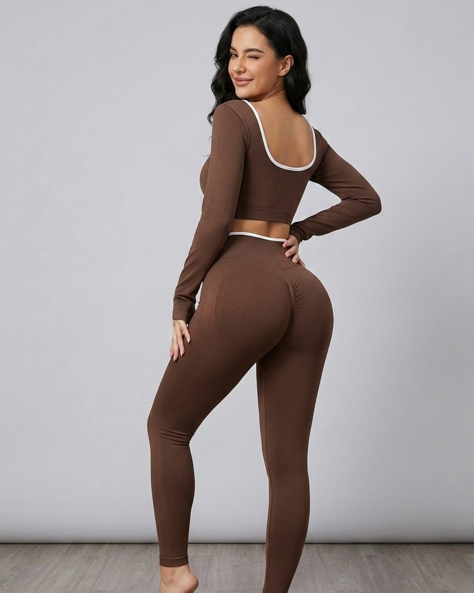 Conjunto Deportivo 2 piezas Peto y Calza en V-Doble Push Up - YJ313