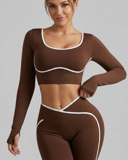 Conjunto Deportivo 2 piezas Peto y Calza en V-Doble Push Up - YJ313