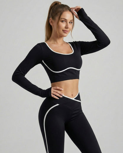 Conjunto Deportivo 2 piezas Peto y Calza en V-Doble Push Up - YJ313