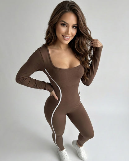 Enterizo Deportivo Manga Larga Push Up - Efecto Modelador - YJ314