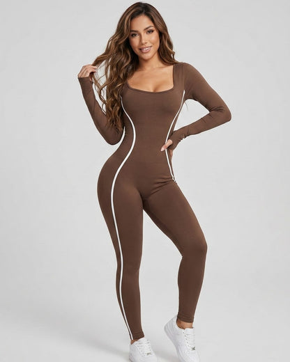 Enterizo Deportivo Manga Larga Push Up - Efecto Modelador - YJ314