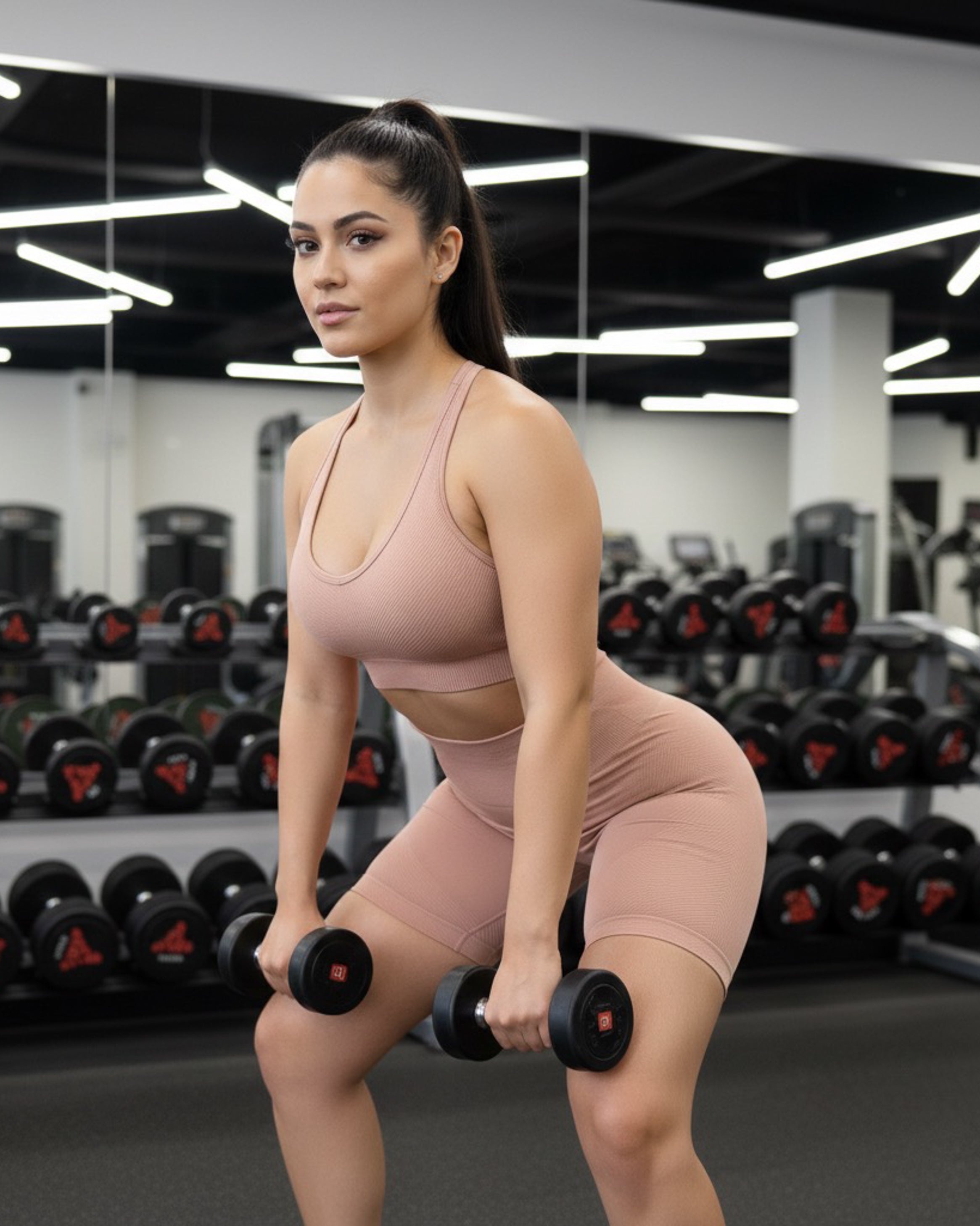 Conjunto Corto Levanta cola Mujer Push up - YJ141