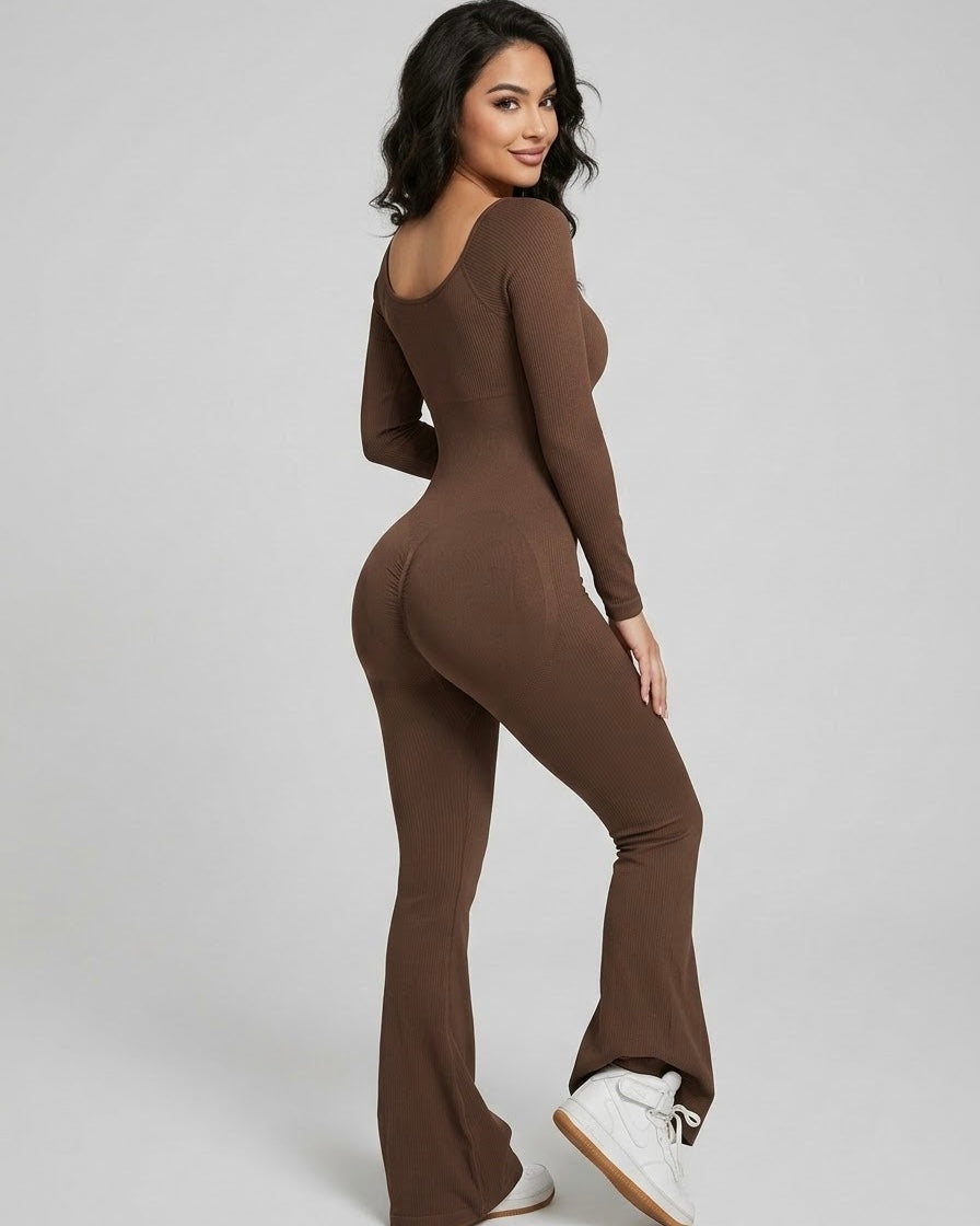 Enterizo Deportivo For Mujer Flare con Push Up Seductor - YJ308