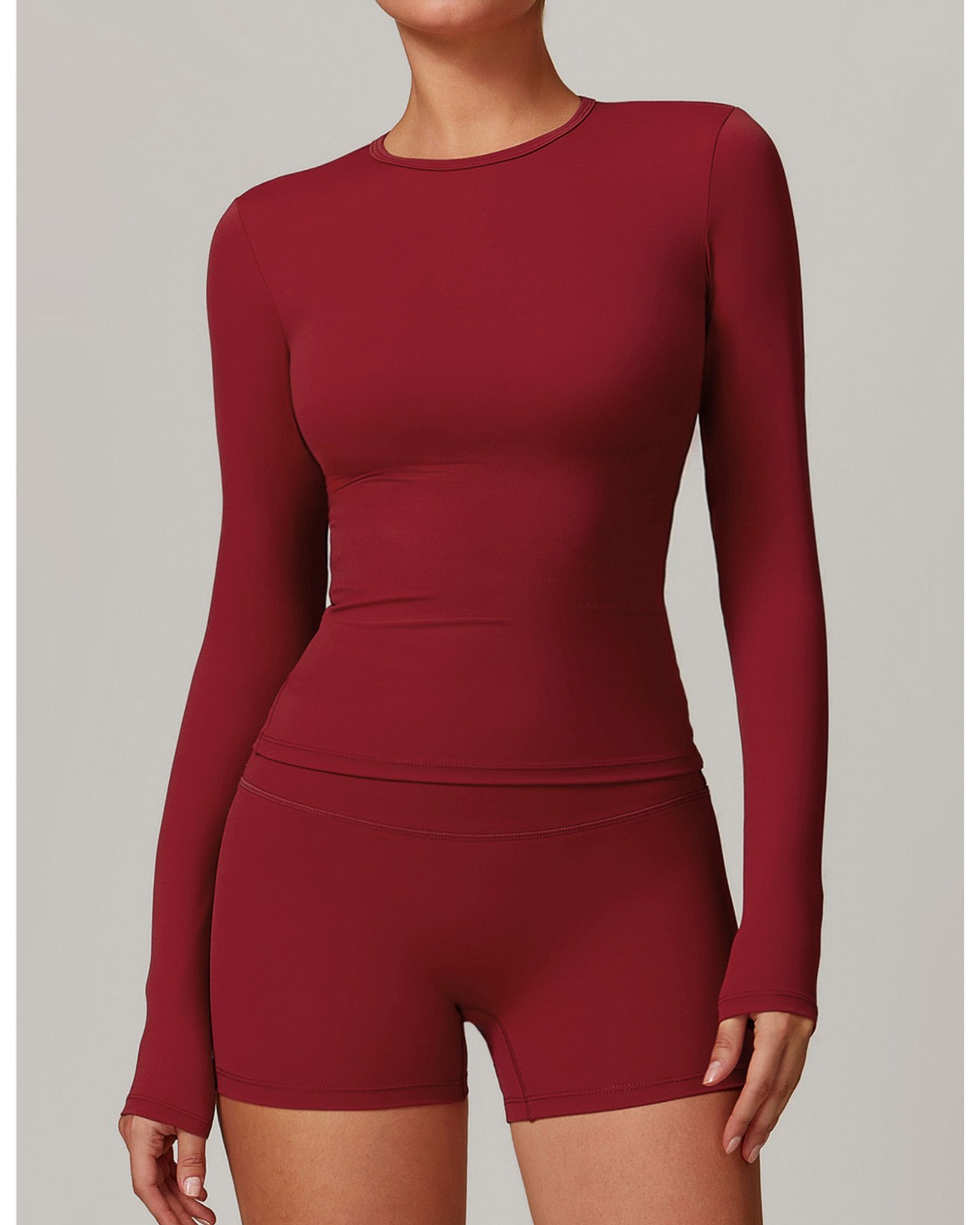 Polera Deportiva Slim Fit Manga Larga - Silueta Modeladora - YJ305