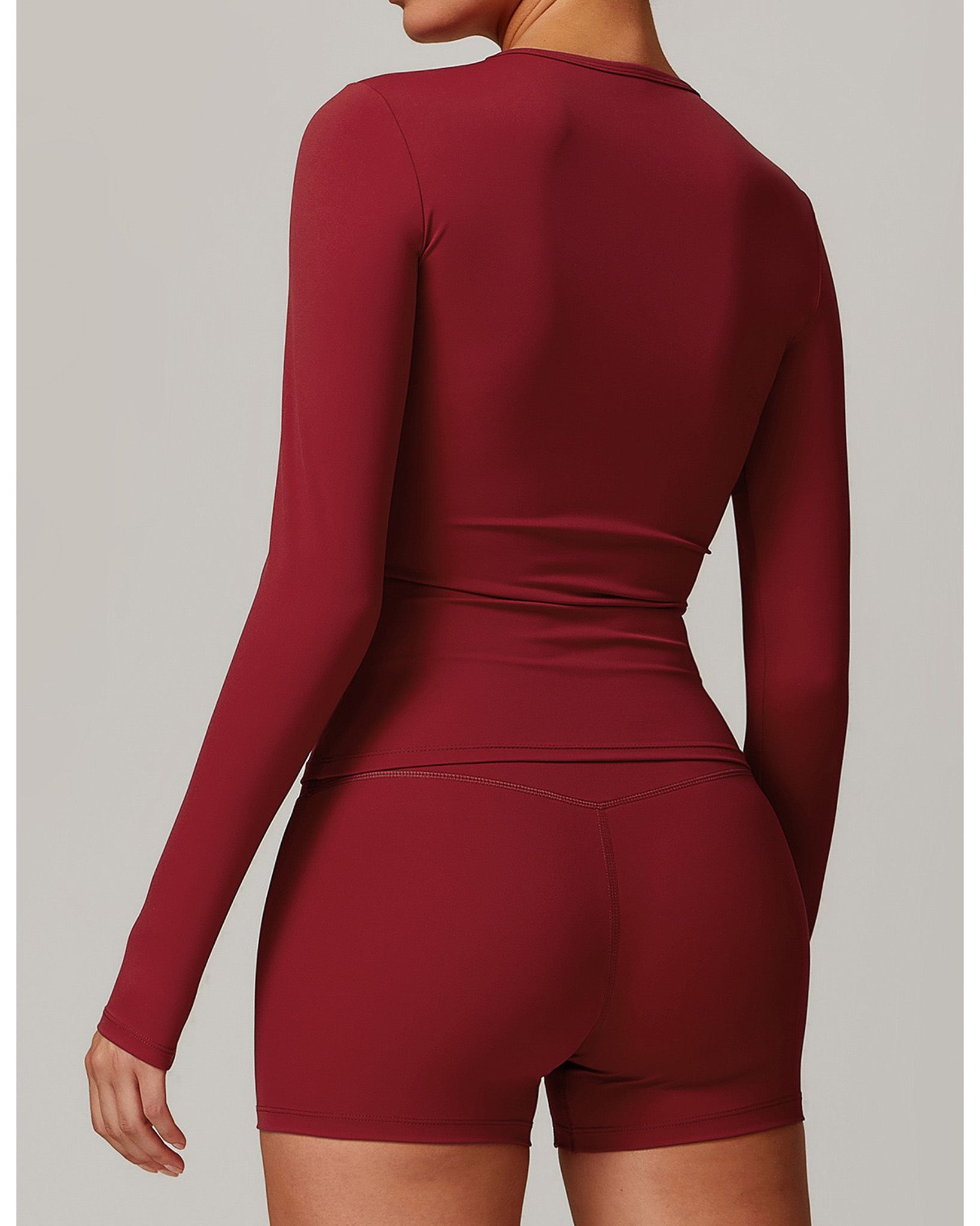 Polera Deportiva Slim Fit Manga Larga - Silueta Modeladora - YJ305